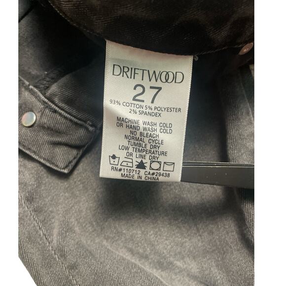 Driftwood Black Jackie Embroidered Stripe Skinny Jeans‎ Size 27 - Picture 5 of 9